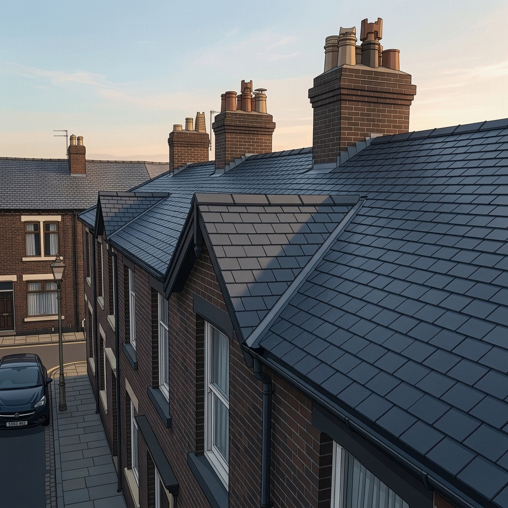 London terraced house — new roof, architectural concept style